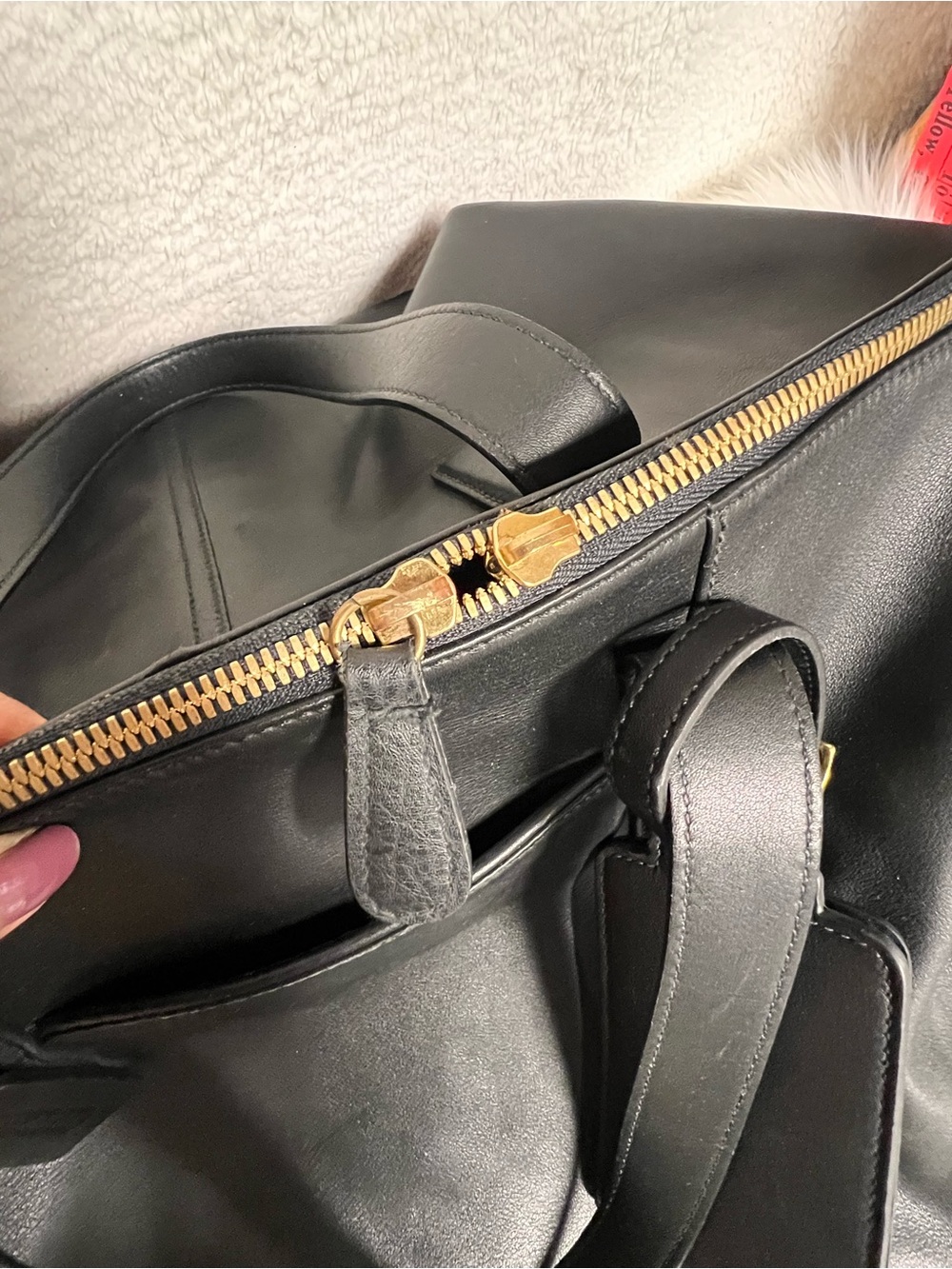Vintage Coach Black Leather Duffel Bag for Men - Picture 12 of 14